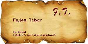 Fejes Tibor névjegykártya